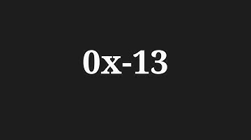 Solution to 0x-13
