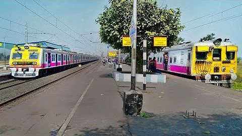 Howrah-Barddhaman-Howrah Chord Line EMU Local Train Crossing | Medha EMU meet Old Conventional EMU