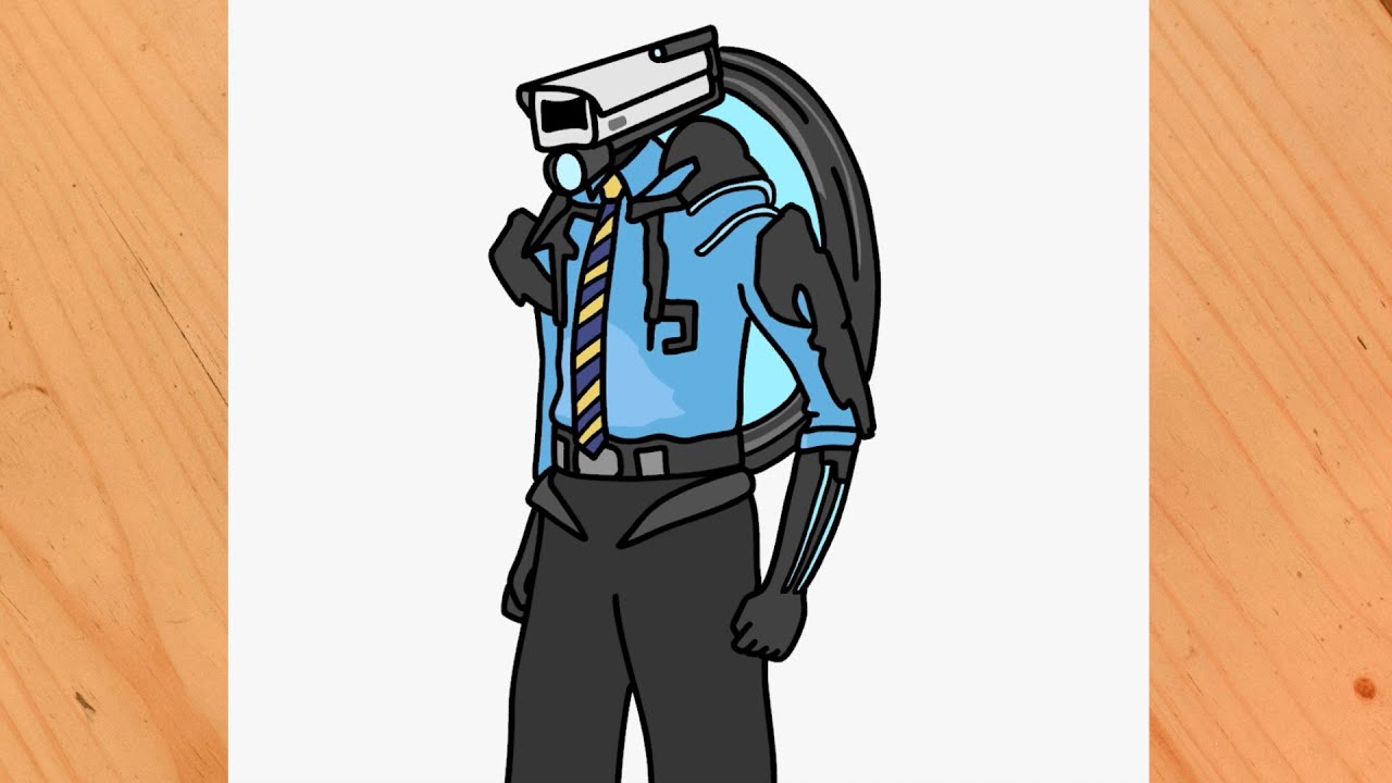 How to draw new Cameraman from Skibidi Toilet 79 part 1