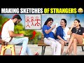 Sketching random strangers  funniest reactions  because why not