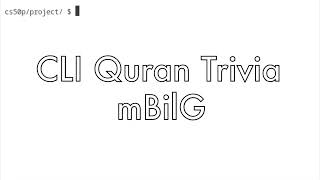 CLI Quran Trivia | Command Line Python App | CS50P
