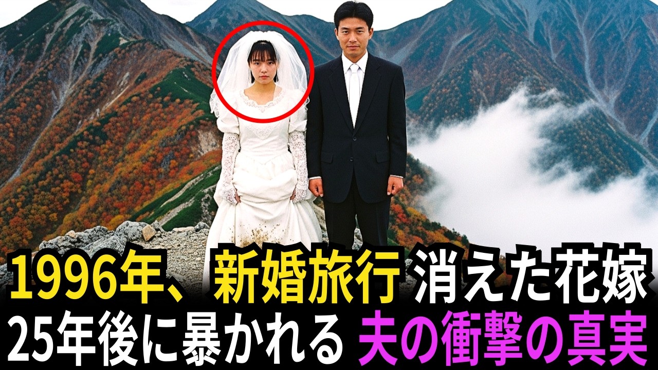 1996年 北アルプス穂高岳 新婚夫婦失踪事件   ご来光登山中に消えた花嫁。25年後、廃山荘「虹の山小屋」で発見された登山靴片方の真実。