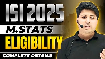 ISI M.STATS 2025 Eligibility?? Bachelor without Statistics Eligible ? Mathstats @ 8810409392