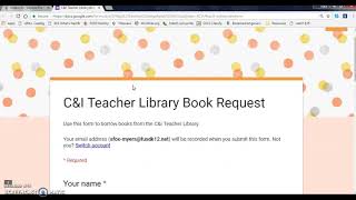 How to request books from the C&I Teacher Library Net Worth