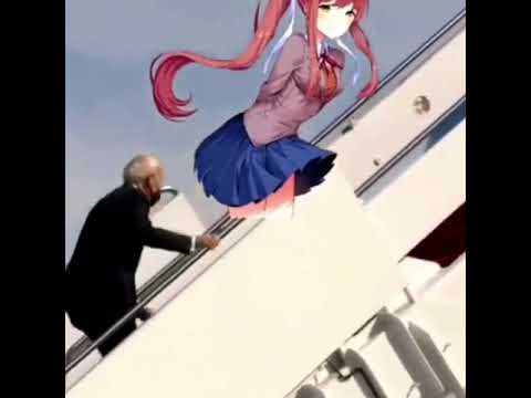 Hatsune Miku farts on joe Biden and he falls down the stairs of Air Force one