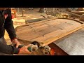 The Most Professional Woodworking Method Ever // Sturdy Oval Dining Table For A Lovely Kitchen