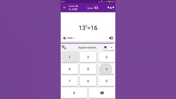 Math Tricks - Training mode - square numbers between 10 and 19 - level 045 (Number Keyboard)