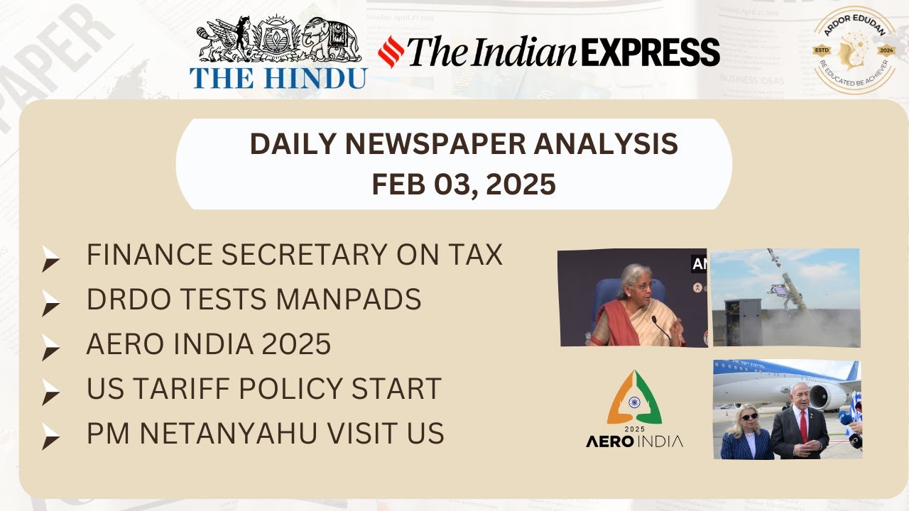 The Hindu Analysis | 03 FEB 2025 | DAILY NEWSPAPER ANALYSIS | CURRENT ...