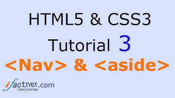 HTML5 and CSS3 video tutorial 3 for beginners Nav & aside tags