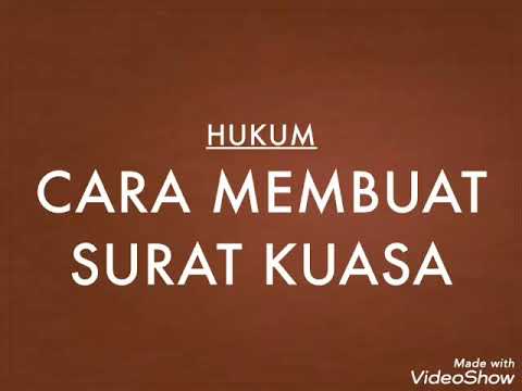 Cara membuat Surat Kuasa 