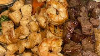 Trío hibachi (steak,chicken ,shrimp )