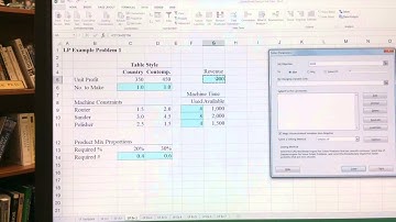 Chapter 4.4 Example LP 1- Using solver