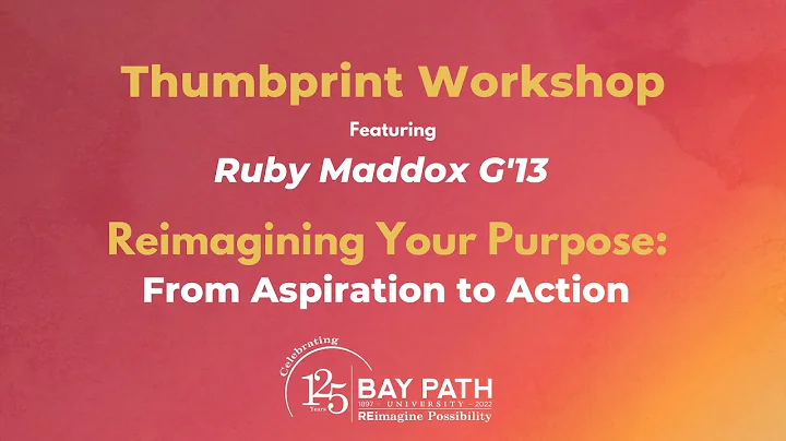 2022 Thumbprint Lecture: Reimagining Your Purpose ...
