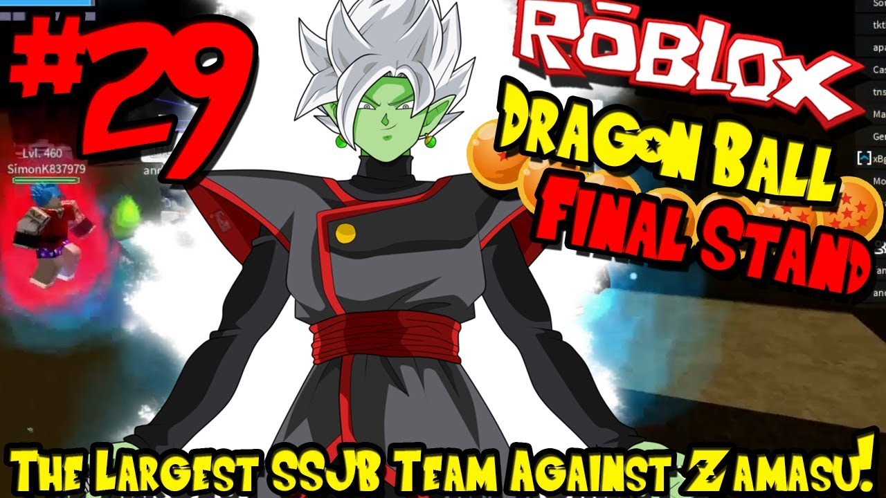 The Largest Super Saiyan Blue Team Against Zamasu Roblox - defeating santa free 2xp event dragon ball z final stand roblox ibemaine