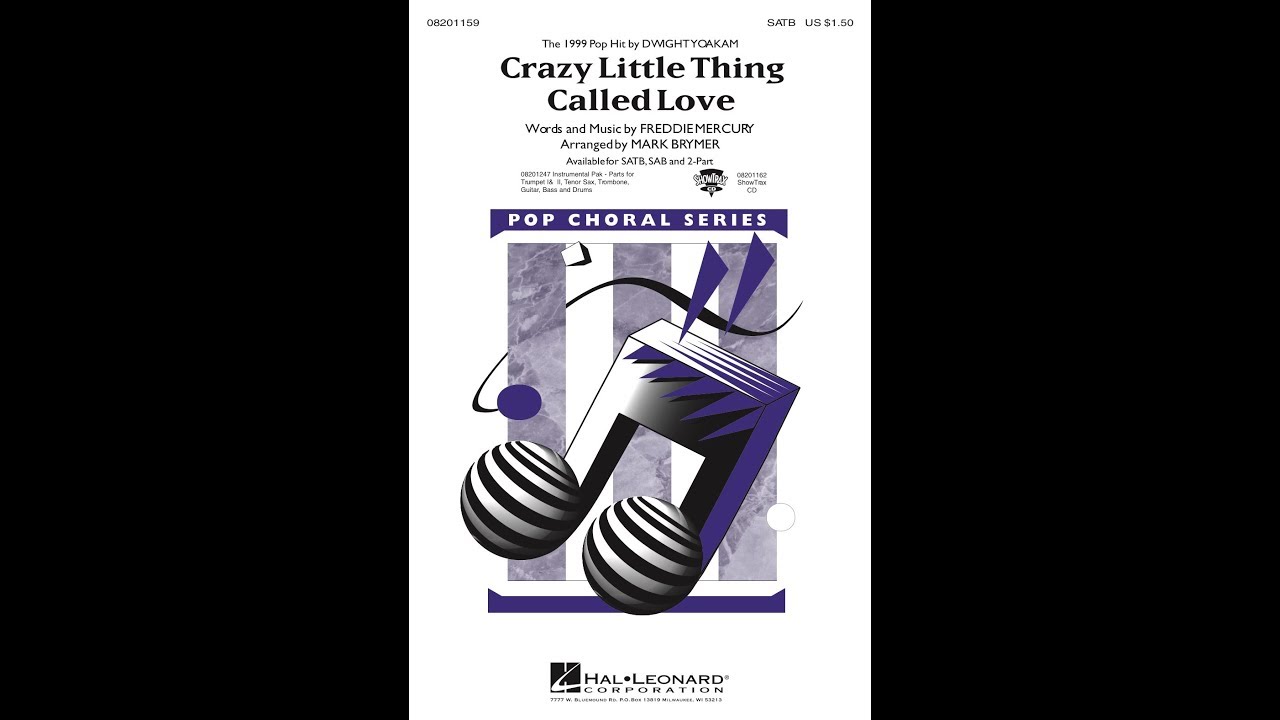 Watch Crazy Little Thing Called Love (SATB Choir) - Arranged by Mark Brymer on YouTube Watch Crazy Little Thing Called Love (SATB Choir) - Arranged by Mark Brymer on YouTube