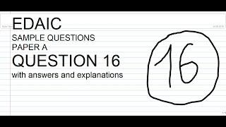EDAIC Paper A Question 16