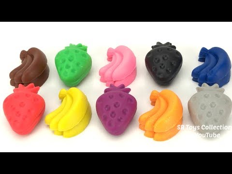 Johny Johny Yes Papa | Learn Colors with Play Doh Fruits Strawberry & Banana with Cookie Cutters