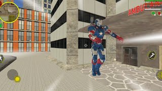 Captain America Rope Hero Vice Town City Crime Simulator - Games Android iOS Gameplay screenshot 5