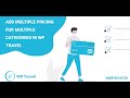 How To Add Multiple Pricing For Multiple Categories in WP  Travel Pro? WP Travel Tutorial