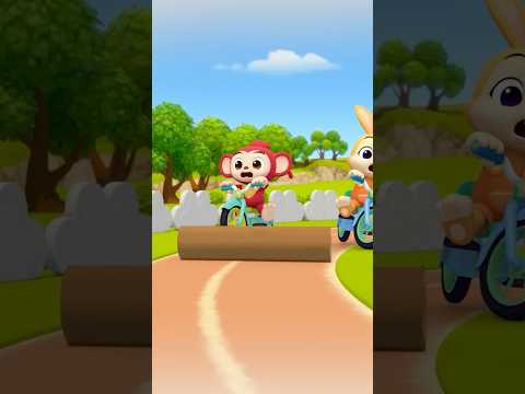 OUCH! 😱 Jeni & Poki Fell From Their Bikes! 🚲 😢 #shorts