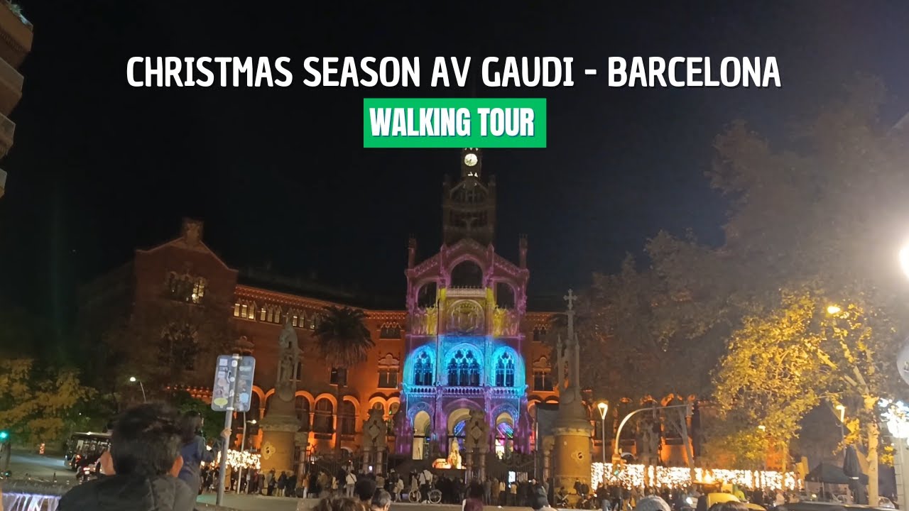 Walking Through The City Lights At Night / AV Gaudi - Barcelona