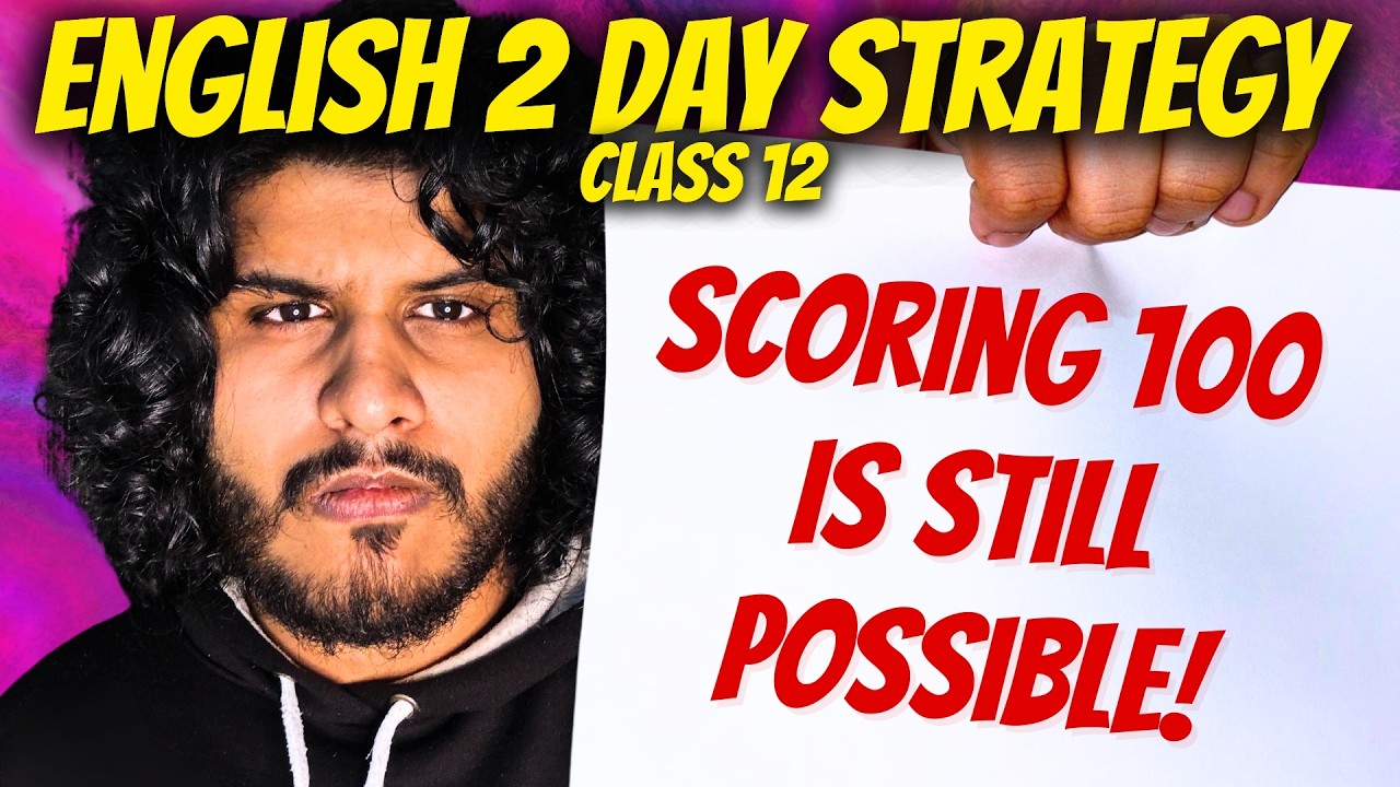 80/80 in 2 DAYS [Class 12 English] ⭐️ 2-Day Study Plan for Board Exam 2026