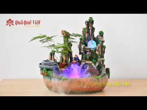 Video Hòn Non Bộ Mini Để Bàn Trong Nhà Giá Rẻ Có Thác Nước |... - youtube