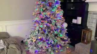 Holiday Time 7.5 Albany Pine Flocked Artificial Tree Lowes
