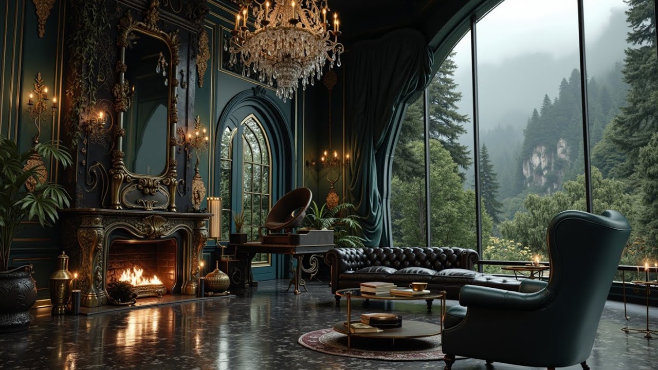 Уютный Джаз Кабина | Безмятежность дождливого камина | Мелодия для глубокого сна