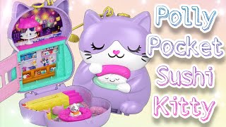 Detailed Look New Polly Pocket 2022 Japanese Sushi Cat Zen Cat Restaurant  美泰波利口袋芭比娃娃樱花寿司节迷你过家家 