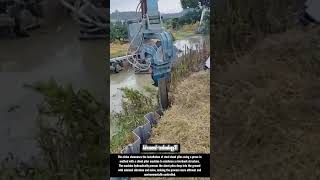 Steel Sheet Pile Installation Using a Silent Piler System !! #innovation #advancedtechnology31