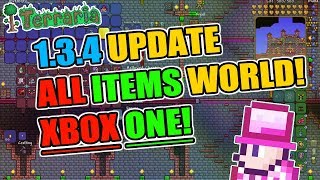 TERRARIA 1.3.4 XBOX ONE ALL ITEMS MAP!! NEW ITEMS!!
