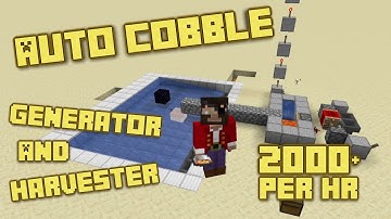 Fully Auto Cobblestone Generator and Harvester. 100% AFK. Easy to Build. 200+/Hr