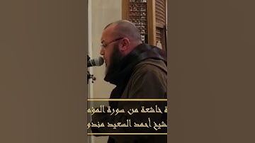 أحمد سعيد مندور تلاوة مؤثرة💔