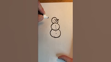 How to Draw a Snowman Easy (using the Number 8) For Kids!