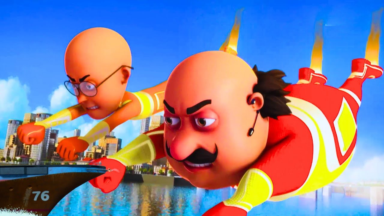 Motu Patlu must stop the out-of-control ship | Motu Patlu the Superheroes VS Alien Ghost