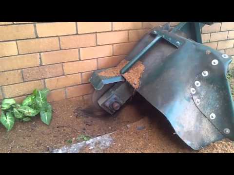 Portable stump grinder demonstration - By www.northsidestumpgrinding.com Brisbane