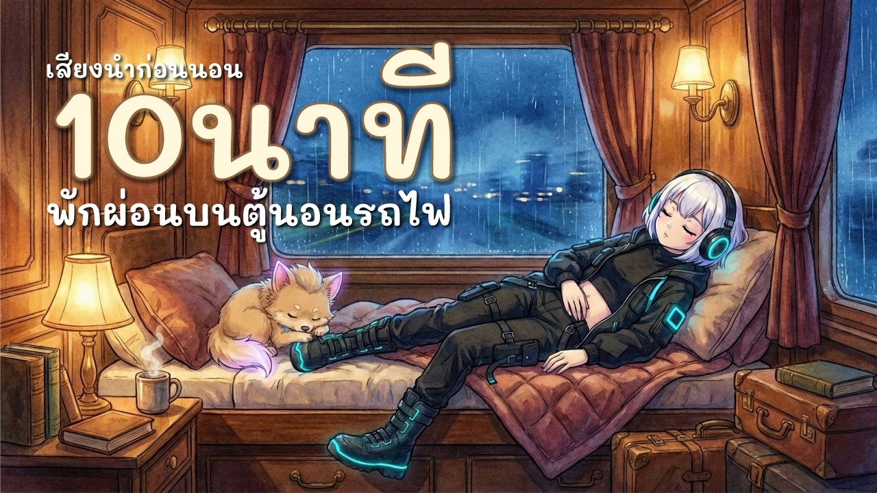 เสียงนำทางก่อนนอน : 10 นาที พักผ่อนบนตู้นอนรถไฟท่ามกลางสายฝน | Mind Rest by Win