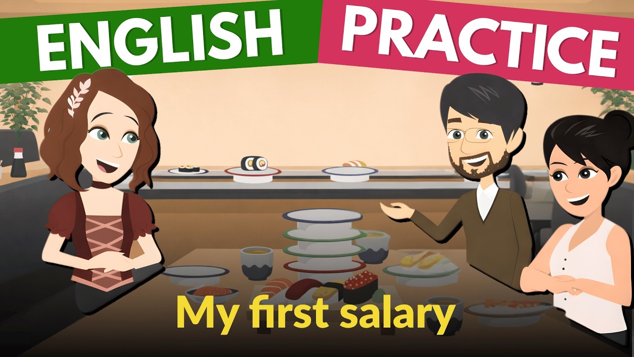 Shadowing Practice English - My First Salary | Basic English Conversation