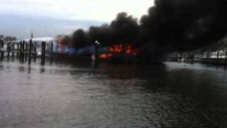 Marina Fire in Stuart, Florida