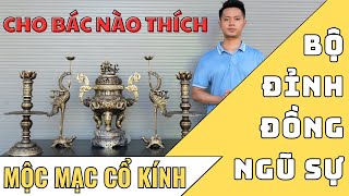 Bộ ngũ sự đồng vàng hun màu cổ kính cực kì mộc mạc - Cận cảnh tất cả góc cạnh