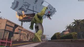 Мод в ГТА 5 ХАЛК . GTA V New HULK mod gameplay