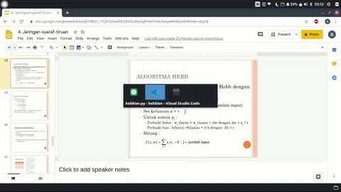 Algoritma Hebbian (JST) Menggunakan Bahasa Pemrograman Python