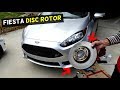 FORD FIESTA FRONT BRAKE DISC ROTOR REPLACEMENT REMOVAL MK7 ST