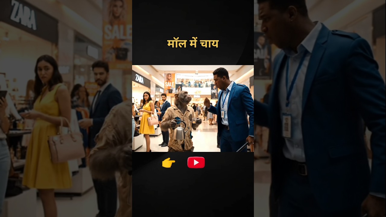 "Monkey Selling Tea Inside a Mall | Security Kicked Him Out!"