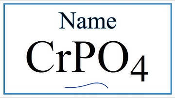 How to Write the Name for CrPO4
