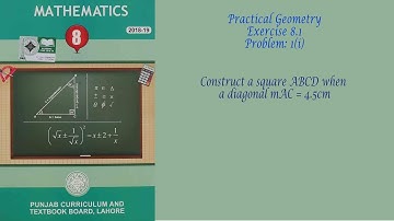 Practical Geometry Exercise 8.1, Problem 1(i): Grade 8 Punjab Textbook Board