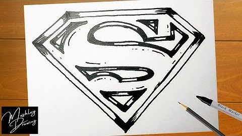 How to Draw Superman Logo Step by Step - Superhero Logos