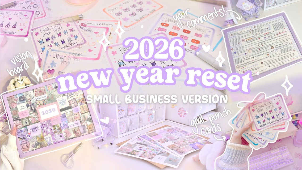 Setting my business up for success 🌟 Vision boarding, reflecting, setting goals. Ultimate 2026 reset