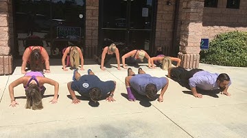 The Homes Team (USMC Veterans) do 22 push up challenge raising awareness for veteran suicides